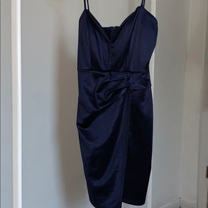 Navy dress with thin straps
